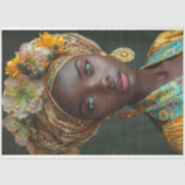 ゴールデンフローラ女神ポートレートデクページ 薄葉紙 (正面)