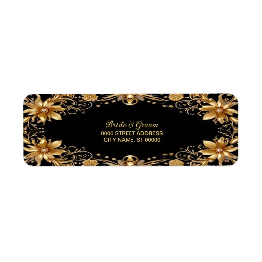 ゴールデンフローラ差出人住所ラベル ラベル (正面)