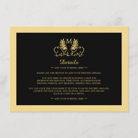 ゴールデンフローラ結婚エンブレム詳細 エンクロージャーカード (正面)