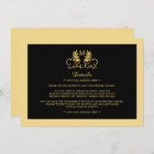 ゴールデンフローラ結婚エンブレム詳細 エンクロージャーカード (正面/裏面)