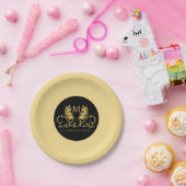 ゴールデンフローラ結婚エンブレム ペーパープレート (パーティー)