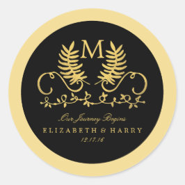 ゴールデンフローラ結婚エンブレム ラウンドシール