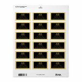 ゴールデンフローラ結婚エンブレム ラベル (フルシート)