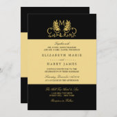 ゴールデンフローラ結婚エンブレム 招待状 (正面/裏面)