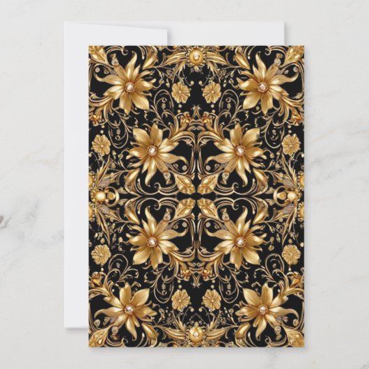 ゴールデンフローラ結婚式招待状 招待状 (裏面)