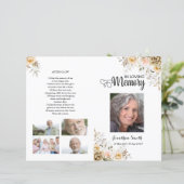 ゴールデンフローラ葬儀プログラムテンプレート (スタンド正面)