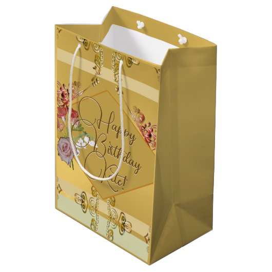 ゴールデンフローラ誕生日抱き枕 ミディアムペーパーバッグ (裏面アングル)