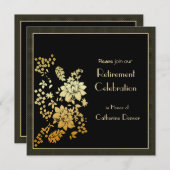 ゴールデンフローラ退職パーティの招待状 招待状 (正面/裏面)