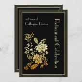 ゴールデンフローラ退職パーティの招待状 招待状 (正面/裏面)