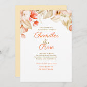 ゴールデンフローラ配置結婚式招待状 招待状 (正面/裏面)