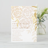 ゴールデンフローラ開花ベビーシャワー 招待状 (スタンド正面)