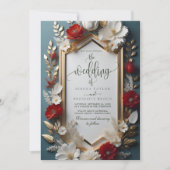 ゴールデンフローラ離れのモチ結婚ーフ 招待状 (正面)