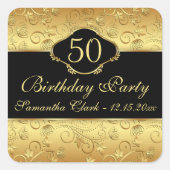 ゴールデンフローラ50thバースデーパーティー スクエアシール (正面)