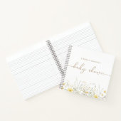 ゴールデンフローラ |シャワーパーソナライズされたゲストブック ノートブック (内部)