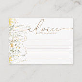 ゴールデンフローラ |ワイルドフラワーベビーシャワーアドバイスカード アドバイスカード (正面)