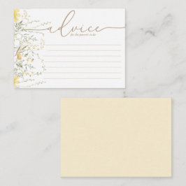 ゴールデンフローラ |ワイルドフラワーベビーシャワーアドバイスカード アドバイスカード