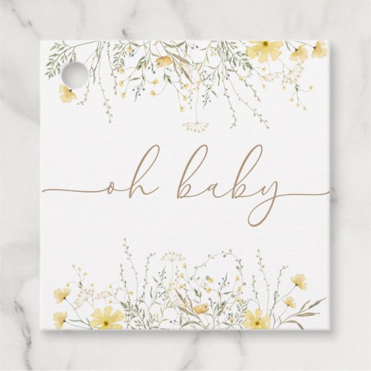 ゴールデンフローラ |ワイルドフラワーOhベビーメッセージカード フェイバータグ (正面)