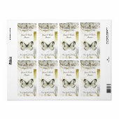 ゴールデンフローリッシュ&バタフ結婚ィズミニワイン ラベル (フルシート)