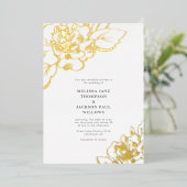 ゴールデンフローレ結婚レガントデザイン 箔招待状 (立ち正面)