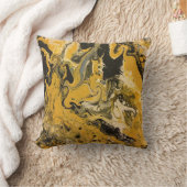 ゴールデンフロー – アキ絵画リルの注ぎ クッション (ブランケット)