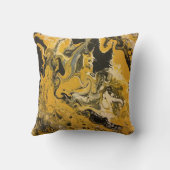 ゴールデンフロー – アキ絵画リルの注ぎ クッション (裏面)