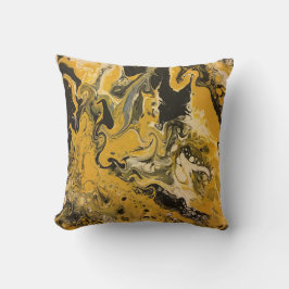 ゴールデンフロー – アキ絵画リルの注ぎ クッション