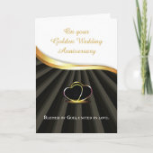 ゴールデンフ結婚ァイティー記念日ハート カード (正面)