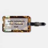 ゴールデンブッダ京都日本抽象芸術印象主義 ラゲッジタグ (裏面横)