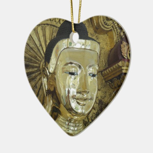 ゴールデンブッダ感動的像愛 セラミックオーナメント (左)