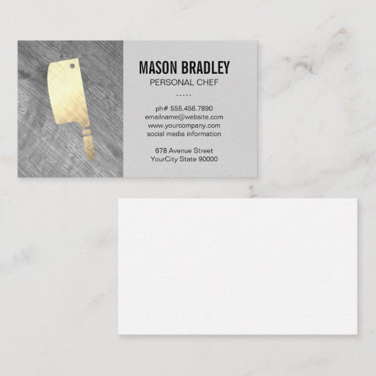 ゴールデンブッチャーナイフ | Chef 名刺 (正面/裏面)