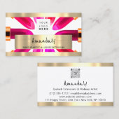 ゴールデンブティックショップQRコードロゴメイクアップアーティスト 名刺 (正面/裏面)