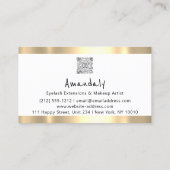 ゴールデンブティックショップQRコードロゴメイクアップアーティスト 名刺 (裏面)