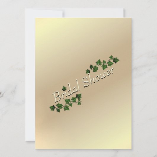 ゴールデンブライダルシャワー招待券ギフトレジスタ 招待状 (裏面)