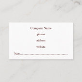 ゴールデンブラウンの名刺 名刺 (裏面)