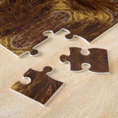 ゴールデンブラウンジオメトリックアートジグソーパズル ジグソーパズル (側面)