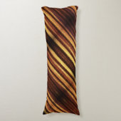 ゴールデンブラウンストライプの抱き枕 ボディピロー (正面縦)