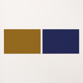 ゴールデンブラウンネイビーブルーホワイトバンドカラーブロック ヨガマット (裏面(横))