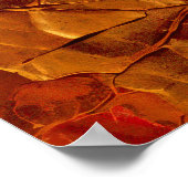 ゴールデンブラウン割れた質感 ポスター (角)