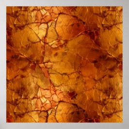 ゴールデンブラウン割れた質感 ポスター