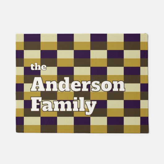 ゴールデンブラウン色の組み合わせ ドアマット (正面)