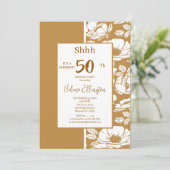 ゴールデンブラウン誕生日招待状 招待状 (スタンド正面)