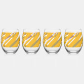 ゴールデンブラシエレガンス ステムなしワイングラス (正面)