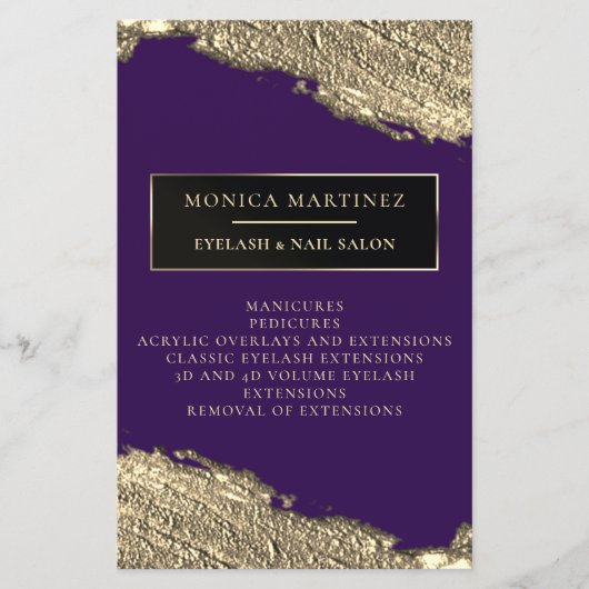 ゴールデンブラシ染エレガントみパープルフライヤー チラシ (正面)