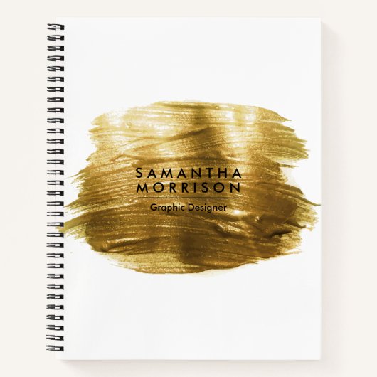 ゴールデンブラシ箔 ノートブック (正面)