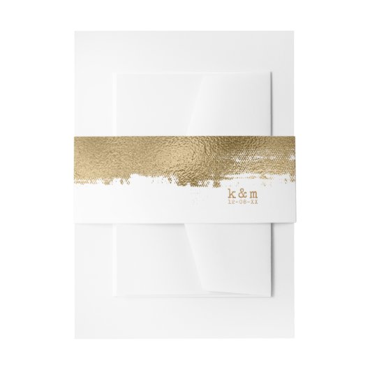 ゴールデンブラシ結婚ストロークのID655 招待状ベリーバンド (正面例)