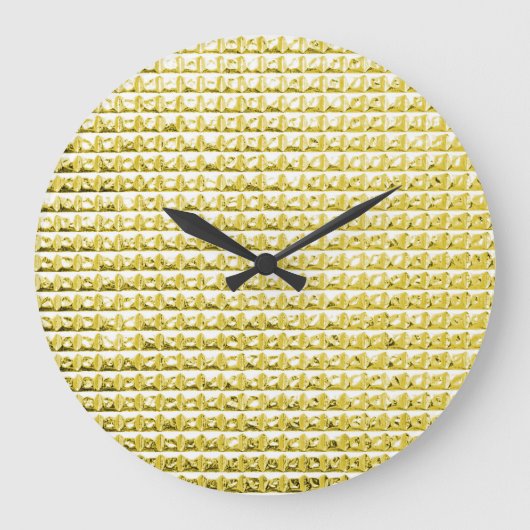 ゴールデンブラックガラス：豪華な表面。 ラージ壁時計 (正面)