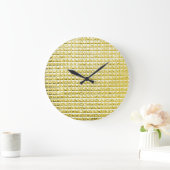 ゴールデンブラックガラス：豪華な表面。 ラージ壁時計 (ホーム)