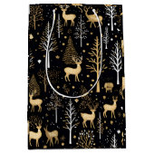 ゴールデンブラッククリスマス抱き枕 ミディアムペーパーバッグ (正面)