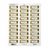 ゴールデンブラックトパス差出人住所ラベル ラベル (フルシート)