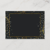 ゴールデンブラック大理石ウィッシングウェル結婚ズ エンクロージャーカード (裏面)